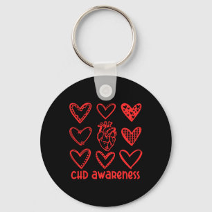 Chd Awareness Anatomical Heart Disease Awareness W Keychain