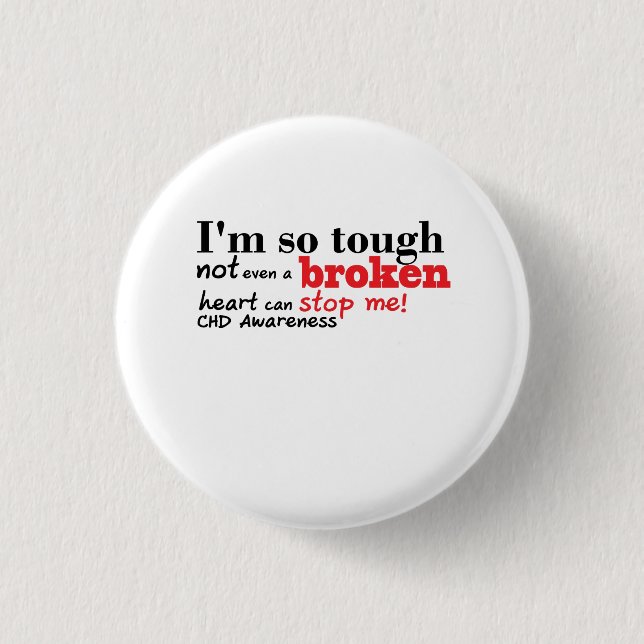 CHD Awareness Gift 1 Inch Round Button (Front)