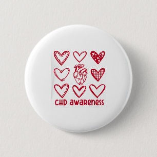 Chd Awareness Heart Anatomical Heart Disease Month 2 Inch Round Button