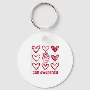 Chd Awareness Heart Anatomical Heart Disease Month Keychain