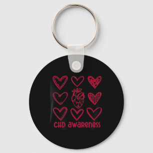 Chd Awareness Heart Anatomical Heart Disease Month Keychain