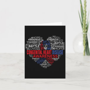 Chd Awareness Heart Disease Fighting Hope Support  Card