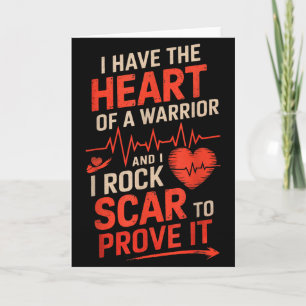Chd Awareness Heart Disease Warrior Support Surger Card