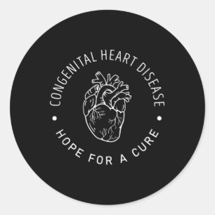 Chd Awareness Hope For A Cure  Classic Round Sticker