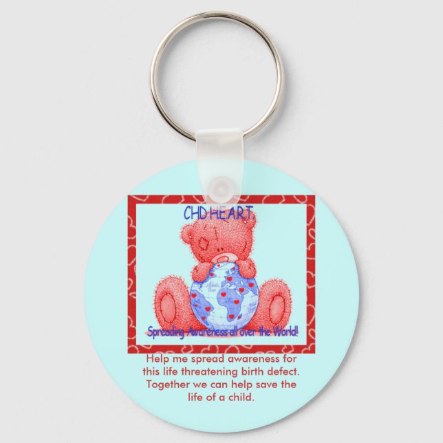 CHD Awareness Keychain (Front)