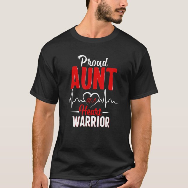 CHD Awareness Proud Aunt Of A Heart Warrior T-Shirt (Front)