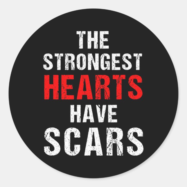 Chd Awareness Quotes About Congenital Heart Diseas Classic Round Sticker (Front)