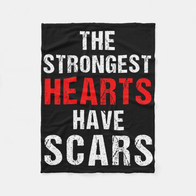 Chd Awareness Quotes About Congenital Heart Diseas Fleece Blanket (Front)