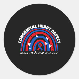Chd Congenital Heart Defect Awareness Month For Ki Classic Round Sticker