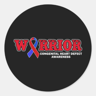 Chd Warrior Congenital Heart Defect Surgery Awaren Classic Round Sticker