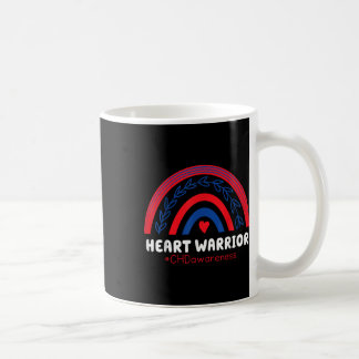 Chd Warrior Red & Blue Rainbow Heart Disease A Coffee Mug