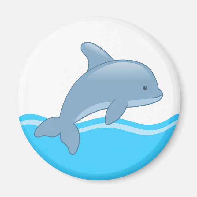 Che Cartoon Jumping Dolphin Magnet (Front)