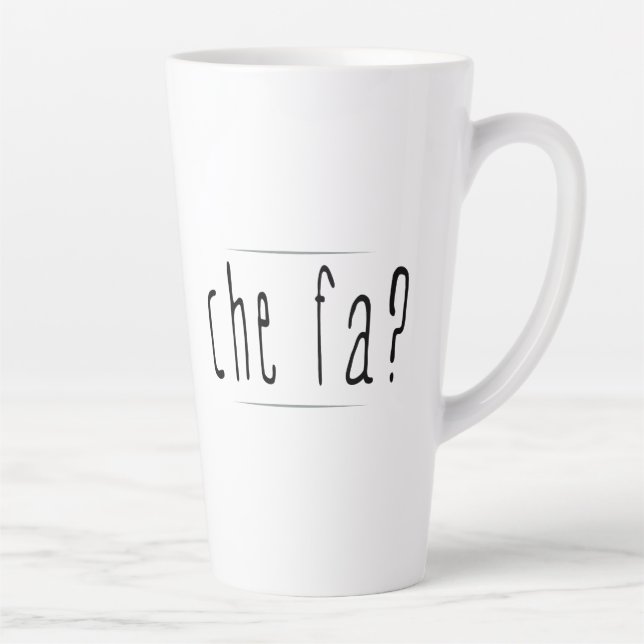 Che Fa? Latte Mug (Right)
