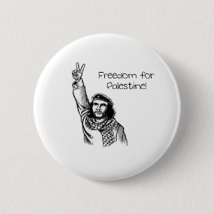 Che Guevara , Freedom for Palestine! 2 Inch Round Button