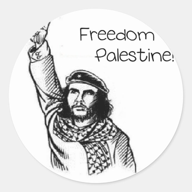 Che Guevara , Freedom for Palestine! Classic Round Sticker (Front)