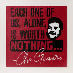 Che Guevara Quote - Each Alone Worth Nothing Jigsaw Puzzle