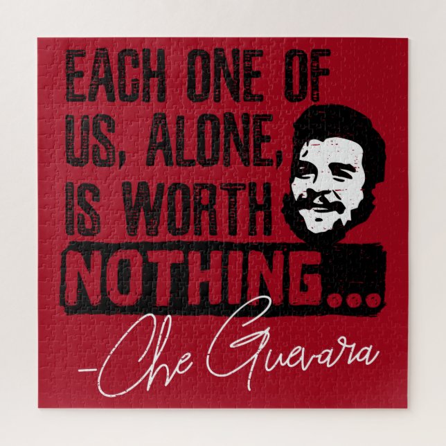 Che Guevara Quote - Each Alone Worth Nothing Jigsaw Puzzle (Vertical)