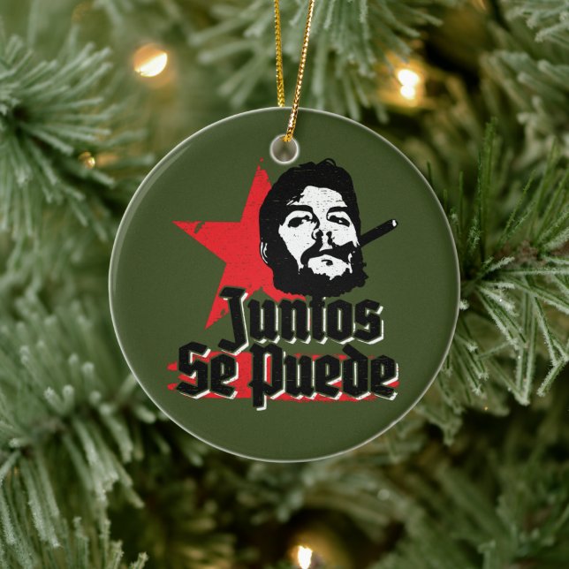 Che Guevara Revolutionary Quote Juntos Se Puede Ceramic Ornament (Tree)