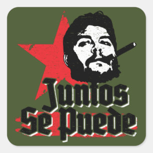 Che Guevara Revolutionary Quote Juntos Se Puede Square Sticker