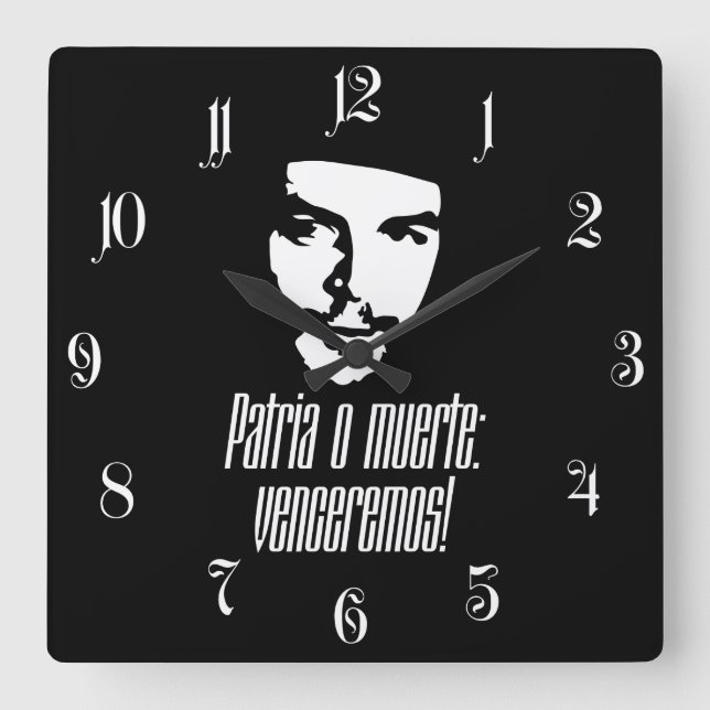 Che Guevara Square Wall Clock (Front)