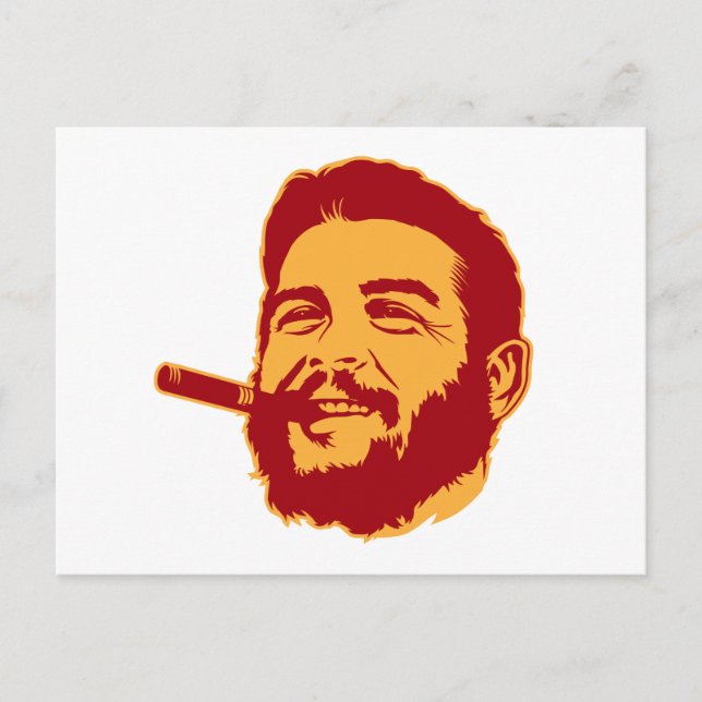 Che Guevara with Cigar Portrait Postcard (Front)