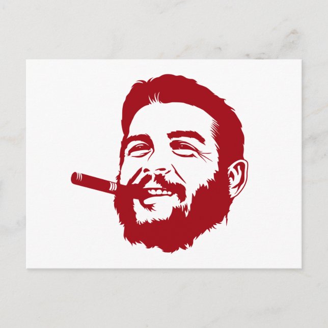 Che Guevara with Cigar Portrait Postcard (Front)