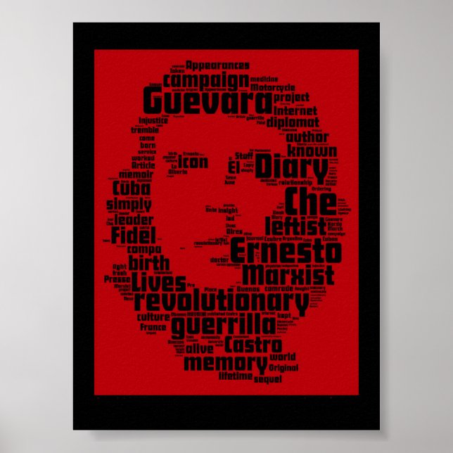 Che Guevara word cloud print (Front)