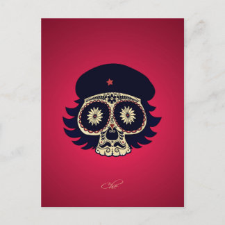 Che sugar skull postcard