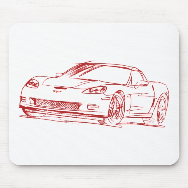 Che Vette 2006 Z06 C6 Mouse Pad (Front)