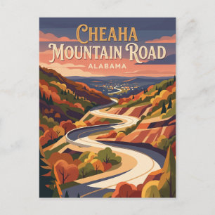 Cheaha Mountain Road Alabama Postcard