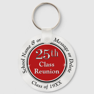 Cheap 25th Class Reunion Party Favours Personalize Keychain