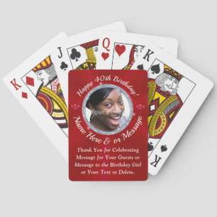 Cheap 40th Birthday Gifts or 40th Birthday Favours Playing Cards