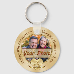 Cheap 50th Anniversary Party Favours PHOTO and Keychain