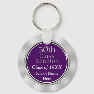 Cheap 50th Class Reunion Gift, Your Text and Keychain
