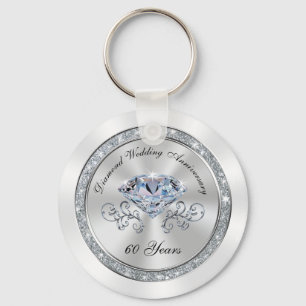 Cheap 60th Anniversary Favors in BULK or Buy One Keychain