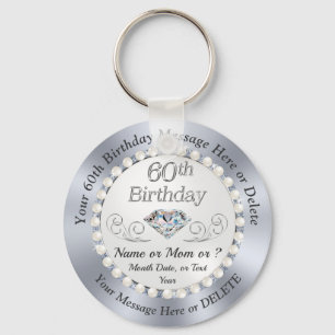 Cheap 60th Birthday Favours for Mom, Family, Frien Keychain
