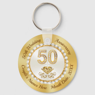 Cheap, 60th Wedding Anniversary Party Favors Keychain