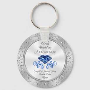 Cheap 65th Wedding Anniversary Party Favours Keychain