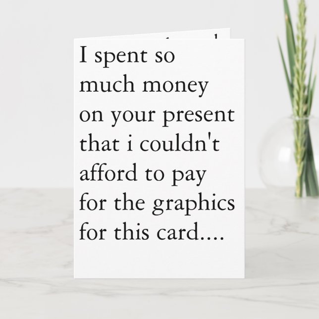 cheap birthday card. card (Front)