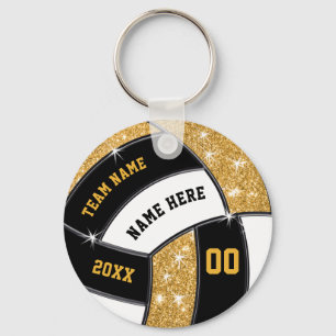 Cheap Black, Gold, White, Volleyball Party Favors, Keychain