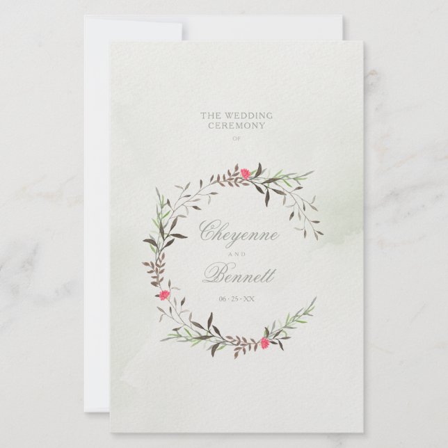 Cheap Budget Trendy Chic Wildflowers Wedding (Front)