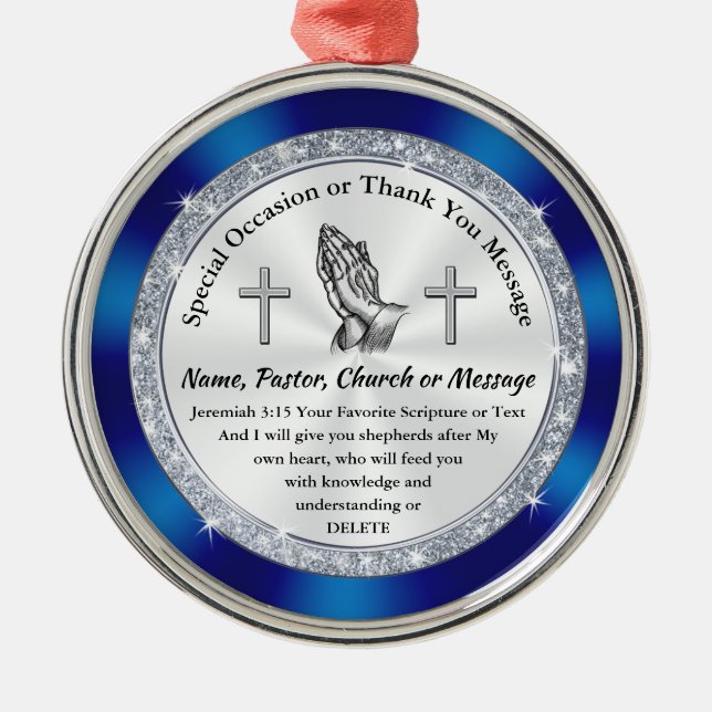 Cheap Christian Gifts. Bible Verse Ornaments (Front)