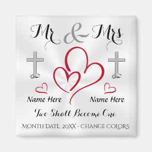 Cheap Christian Wedding Favours PERSONALIZED Magnet