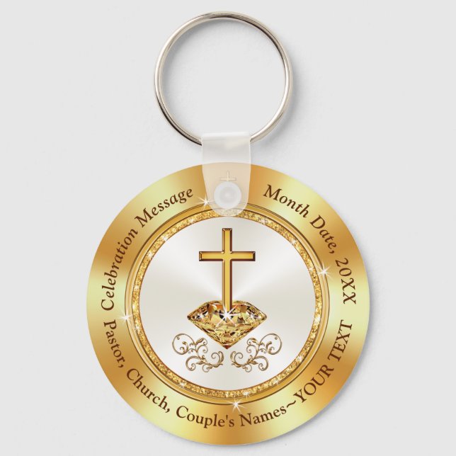 Cheap, Church Anniversary Party Favours,  Keychain (Front)