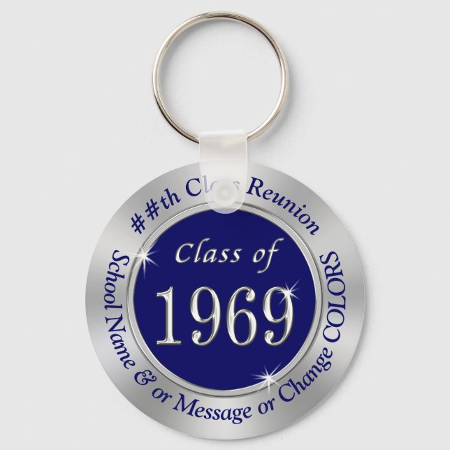 Cheap Class of 1969 High School Reunion Gifts Keychain (Front)