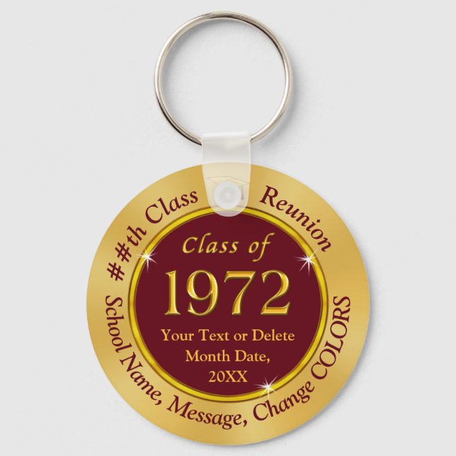 Cheap, Class Reunion Keychains, Favors, Giveaways Keychain (Front)