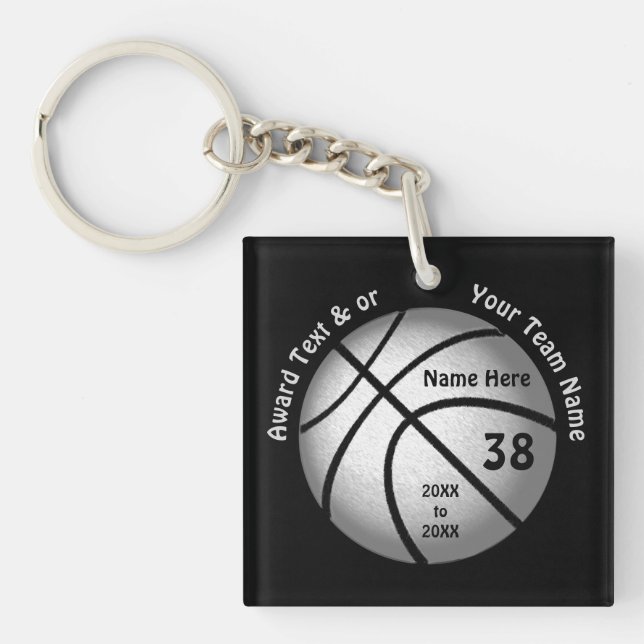 Cheap Customizable Basketball Gifts for Players Keychain (Front)