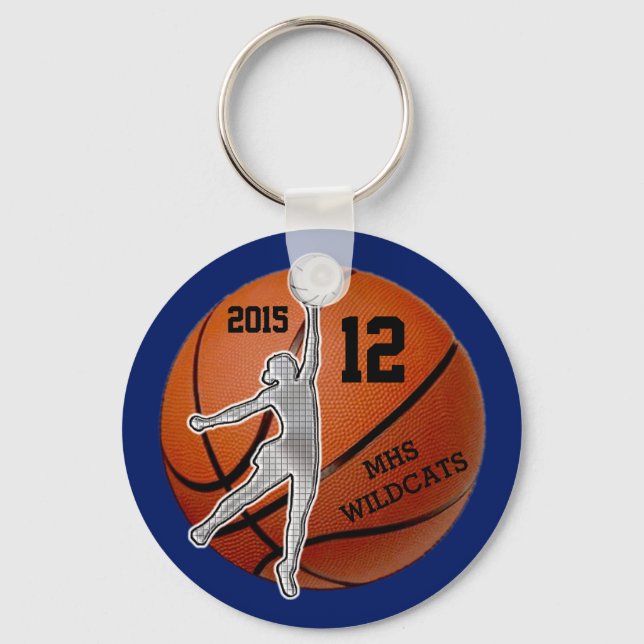 Cheap Customized Basketball Keychains Girls Team (Front)