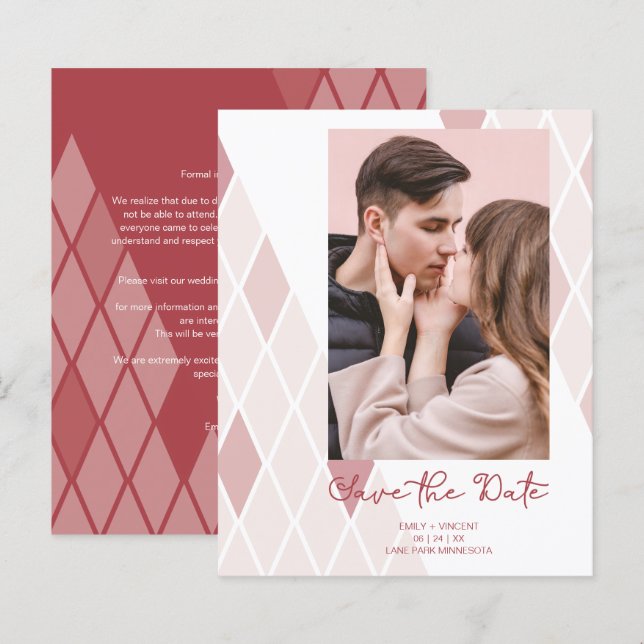 Cheap Elegant Abstract Photo Sophisticated Wedding (Front/Back)