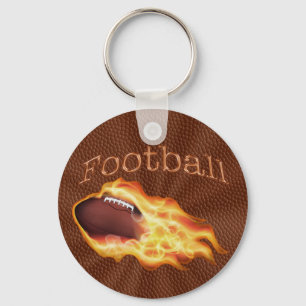 CHEAP Flaming Football Keychains for COACH, TEAM